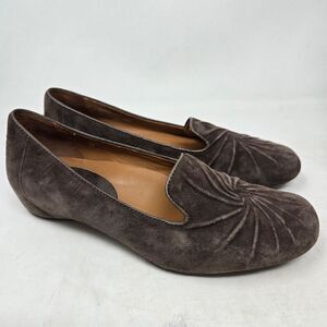 EARTHIES Zuma Slip On Loafer Brown Suede Leather 7B